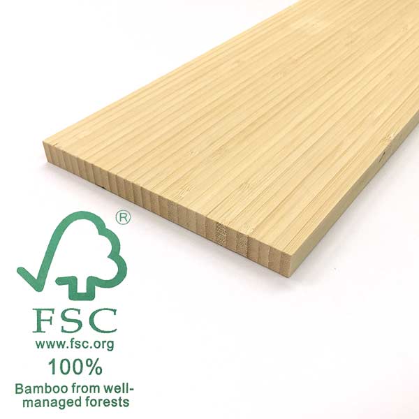 Core blank, laminated FSC bamboo (6 in x 0.5 in x 72 in)